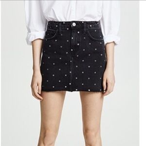 Current Elliot 5-Pocket Polka Dot Mini Skirt 25